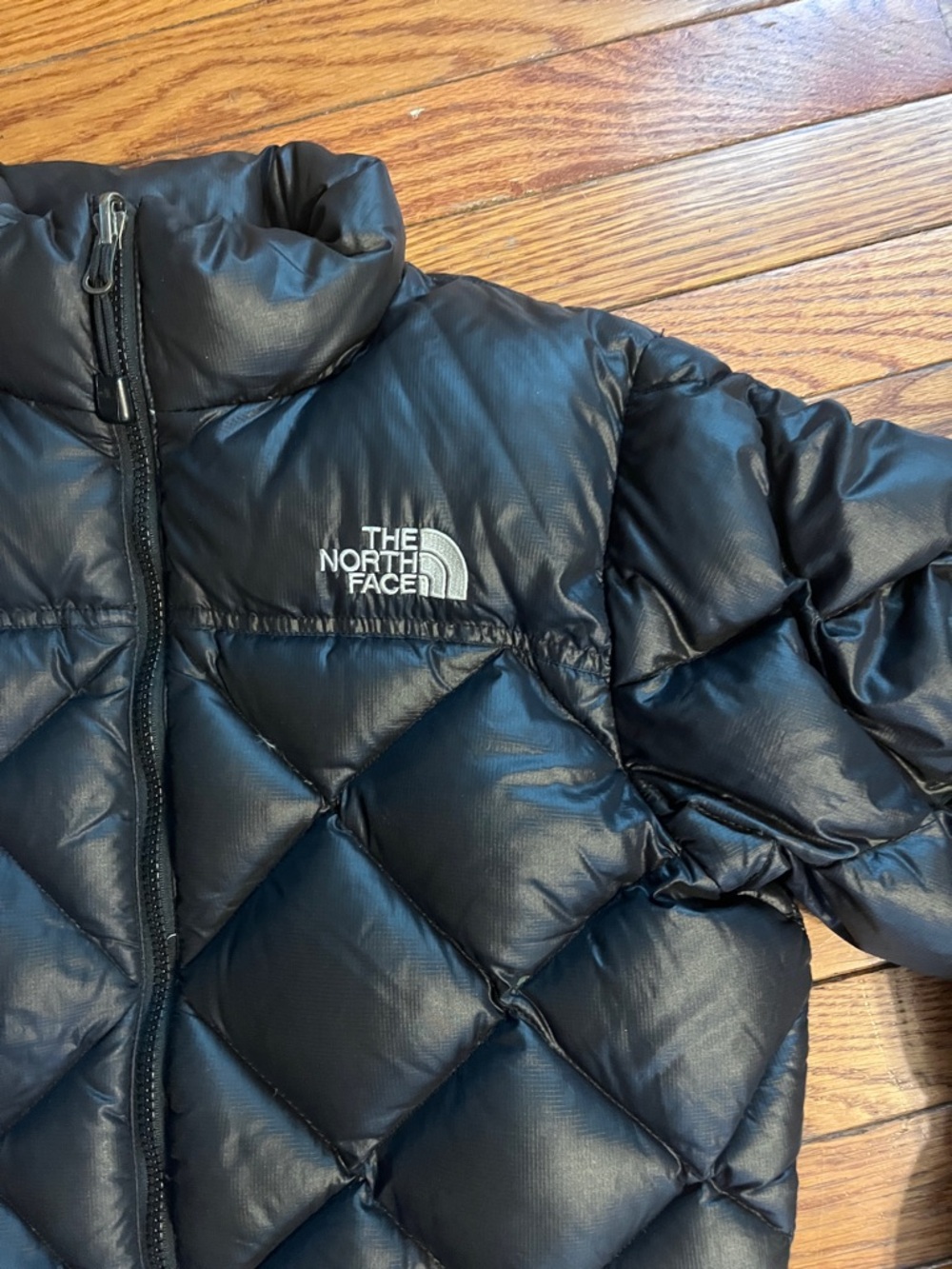 The North Face Black Puffer Coat with Elastic Hem - Picture 5 of 16